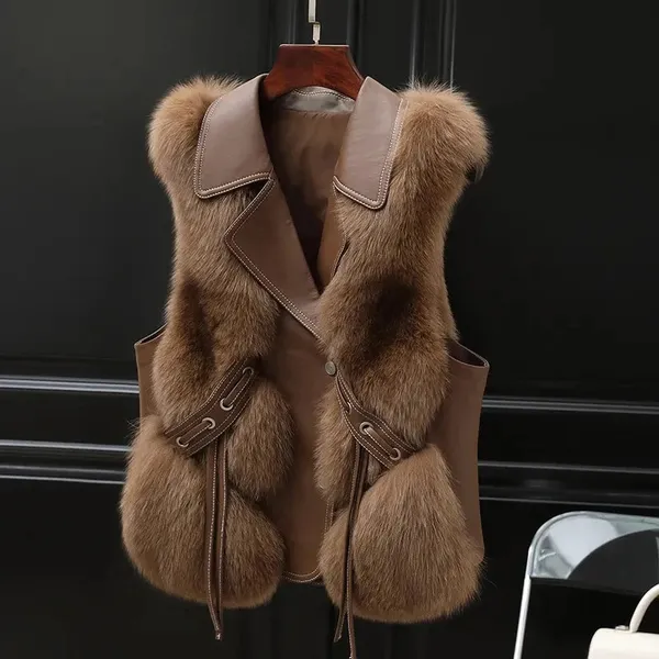 Lucia Faux Fur Vest styled look
