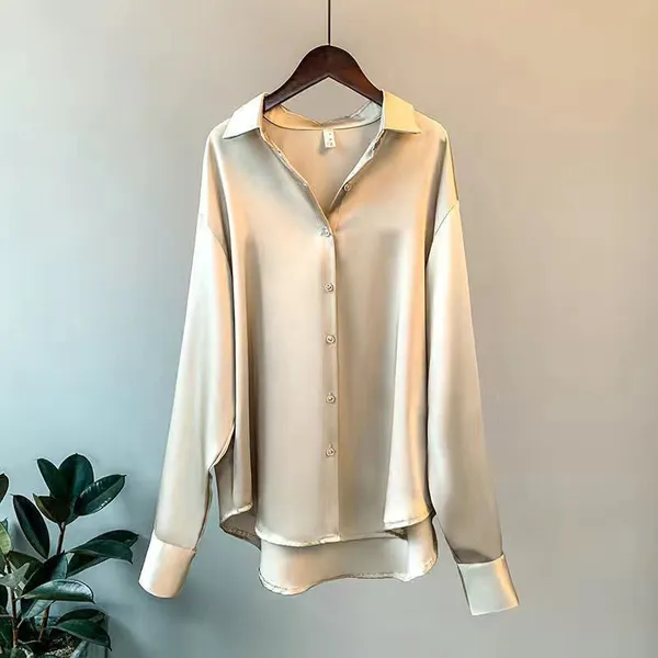 Mirela Satin Shirt front view