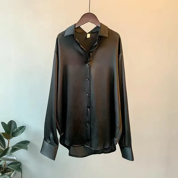 Mirela Satin Shirt styled outfit