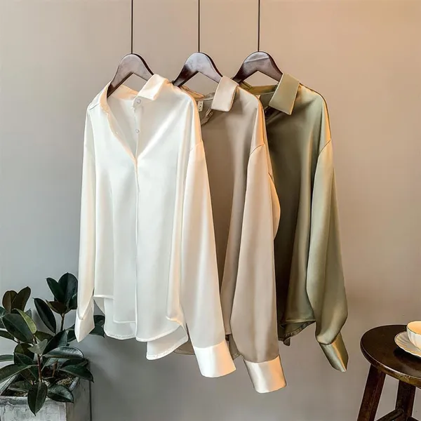 Mirela Satin Shirt back view