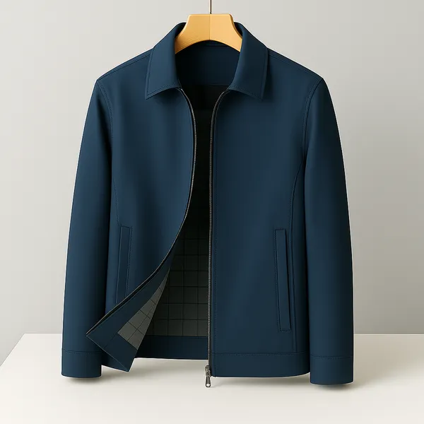 Larwin Jacket side profile lightweight fabric