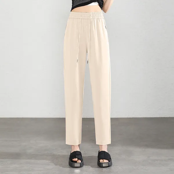 Clyra Pants side profile tapered leg silhouette