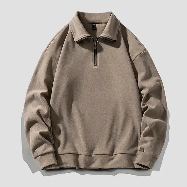 Zerth Quarter-Zip Sweater detail and fit