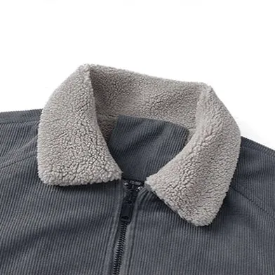 Malvic Corduroy Jacket fleece lining detail