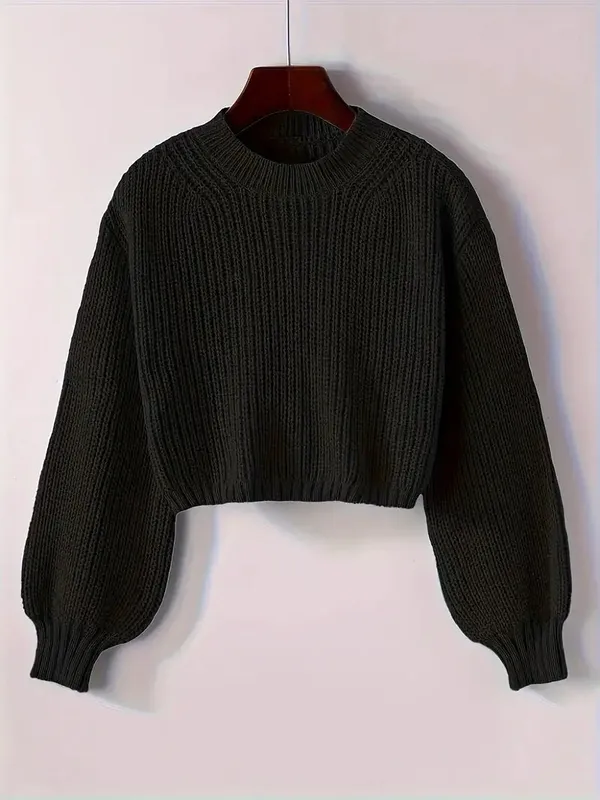 Viona Crop Sweater front view
