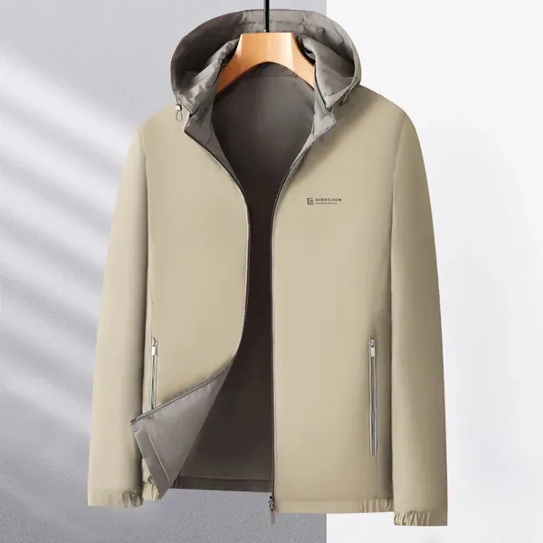 Revan Jacket side detail and hood