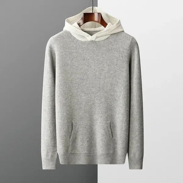 Zenith 100% Cashmere Hoodie front view