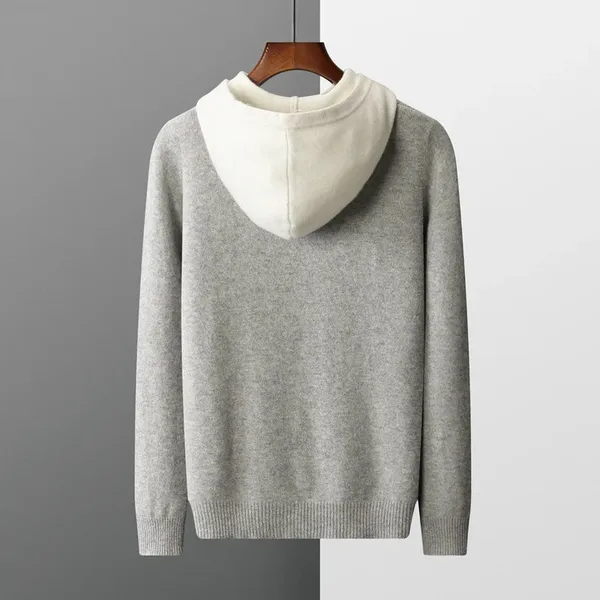 Zenith Cashmere Hoodie relaxed fit detail
