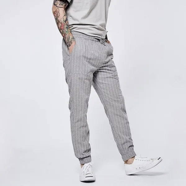 Berle Casual Pants pinstripe detail