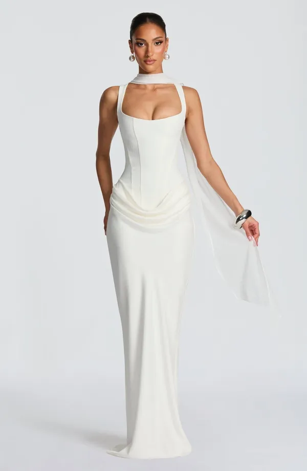 Nelya Dress full length view movement skirt