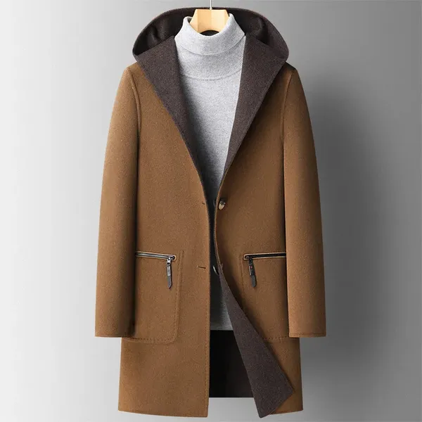 Wool Hooded Overcoat detail view