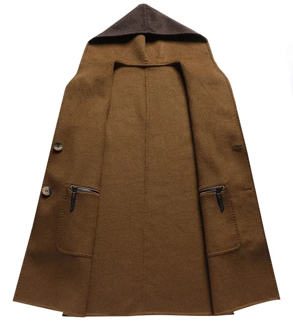 Wool Hooded Overcoat styled outfit