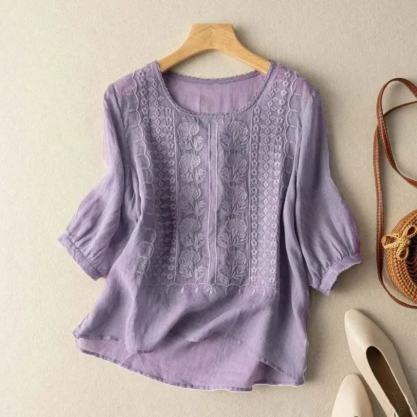 Elise Blouse side and back styling view