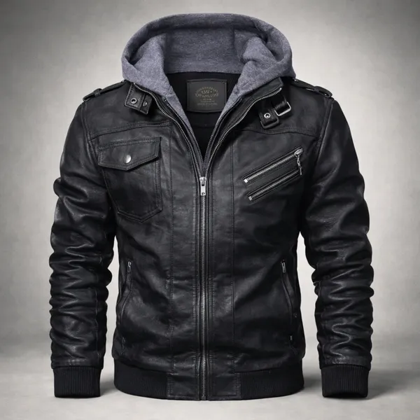Zoren Leather Jacket detail close-up