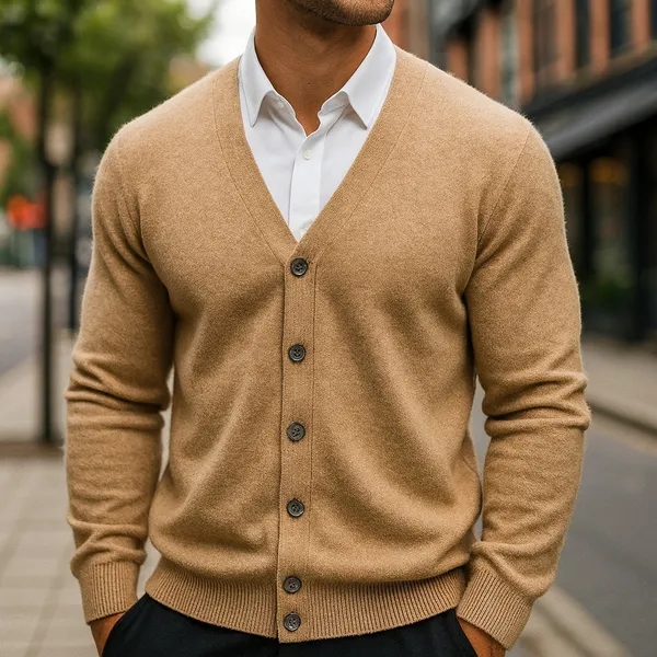 Caldura cardigan button closure detail