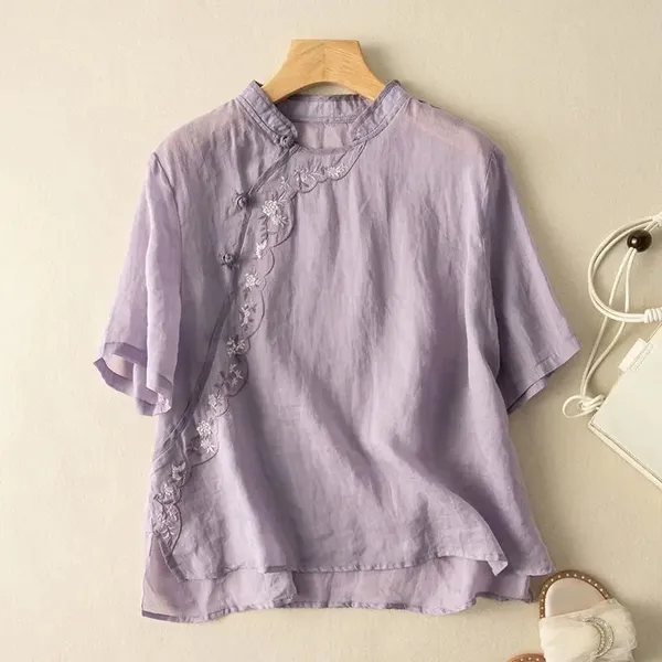 Brisa Linen Shirt – detail view