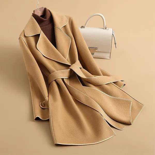 Tivara Coat belted silhouette detail