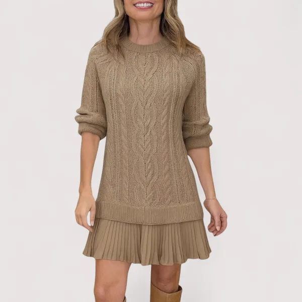 Savina Knit Dress full length look