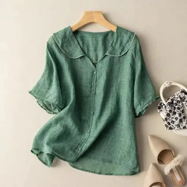 Tiara Linen Blouse front view