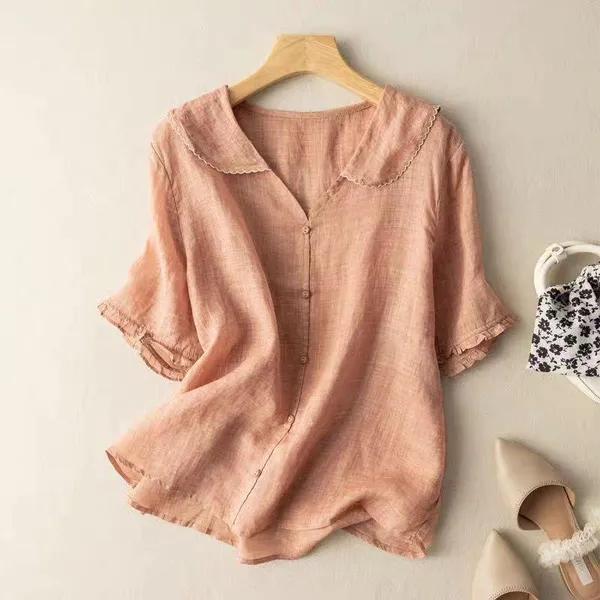 Tiara Linen Blouse styled outfit
