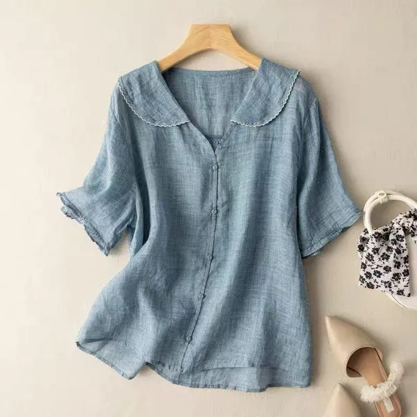 Tiara Linen Blouse back view