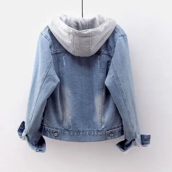 Syla Denim Jacket with hood attached