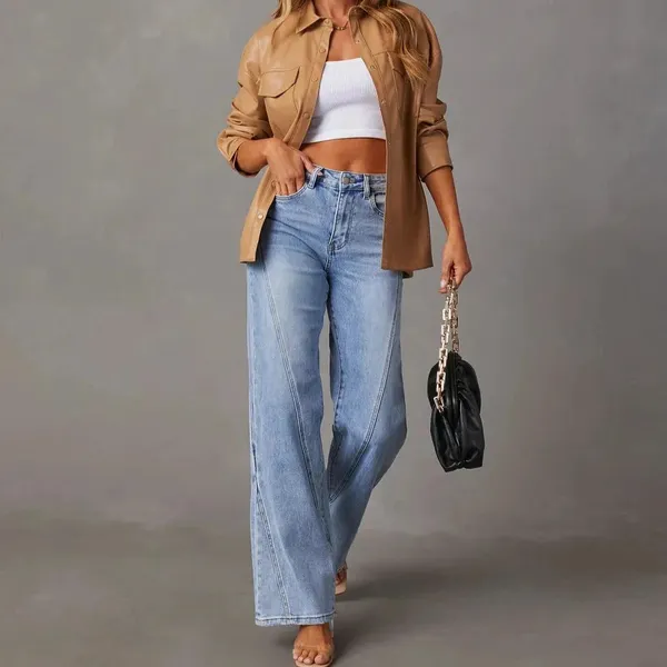 Estra Wide Leg Jeans styled outfit