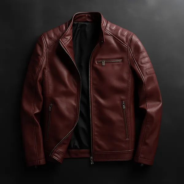 Arctis Leather Jacket side detail and pocket view