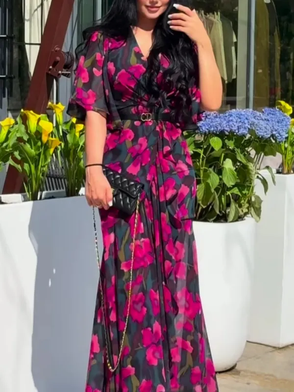 Ivora Retro Midi Dress front view