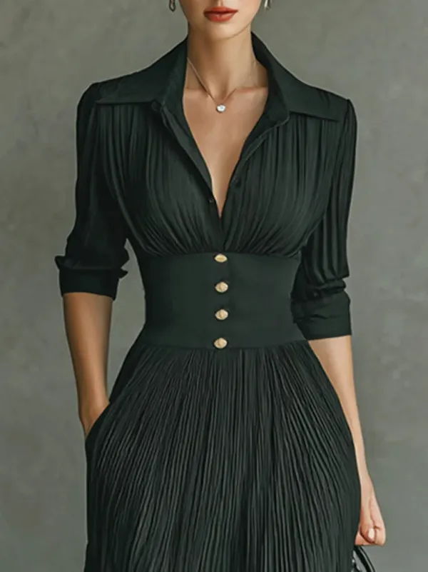 Celeste Belted Maxi Dress – full length silhouette