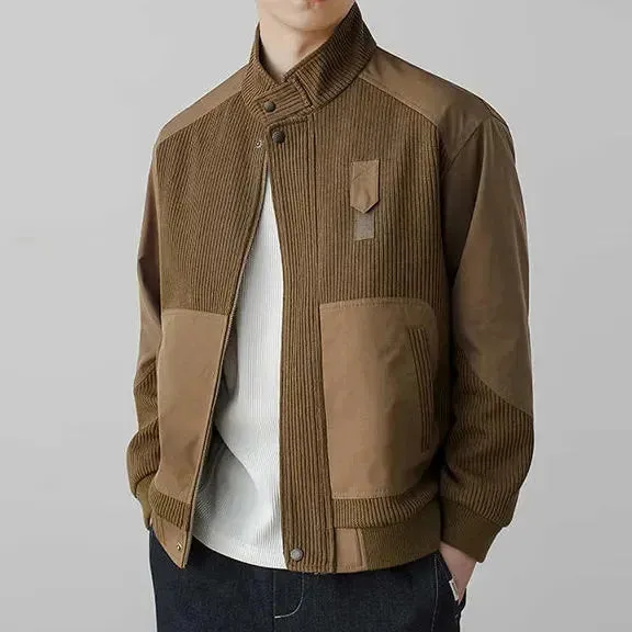 Draven Corduroy Patchwork Jacket front view