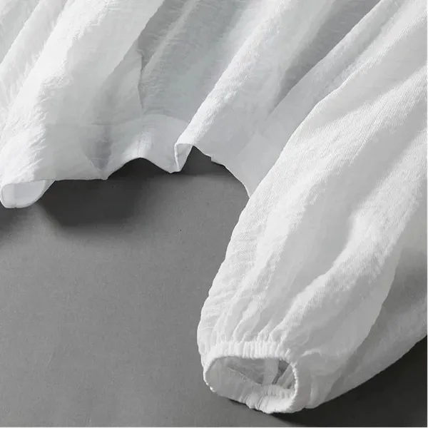 Romana Blouse chiffon fabric close-up