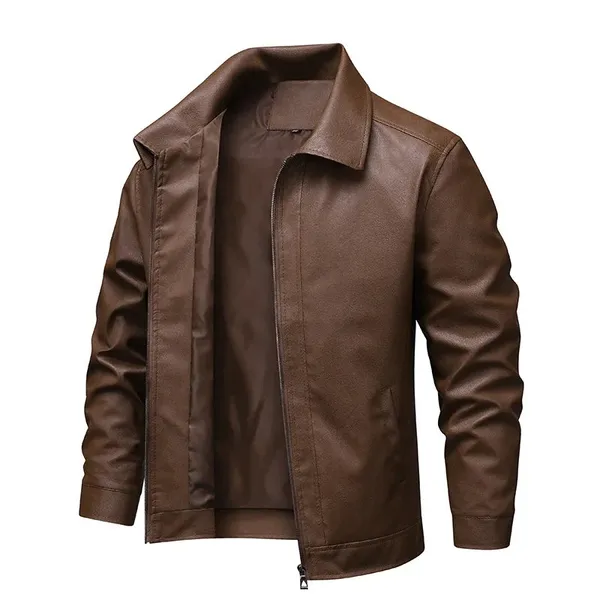 Grayson Leather Jacket lifestyle shot