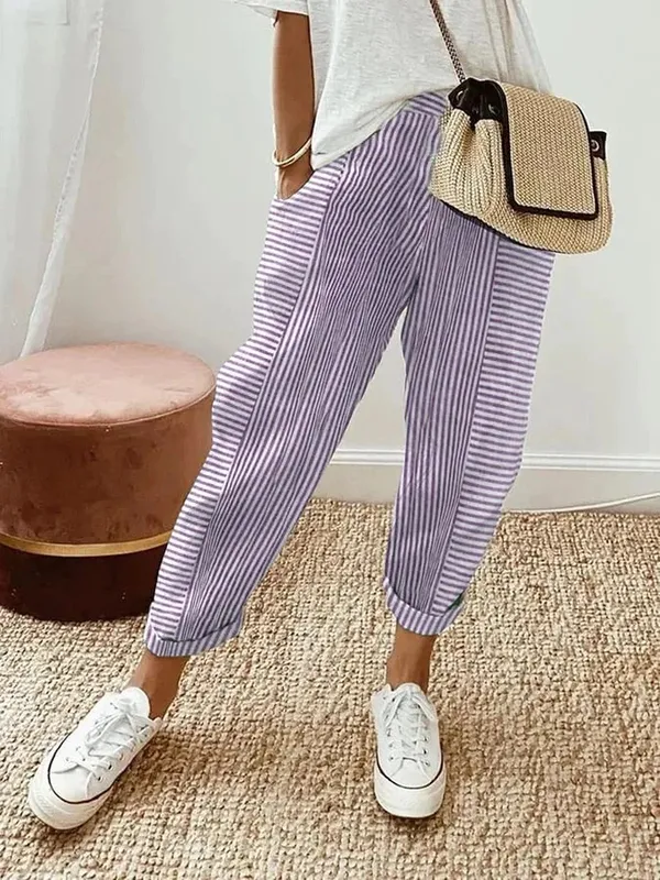 Striped Pantona Pants final detail