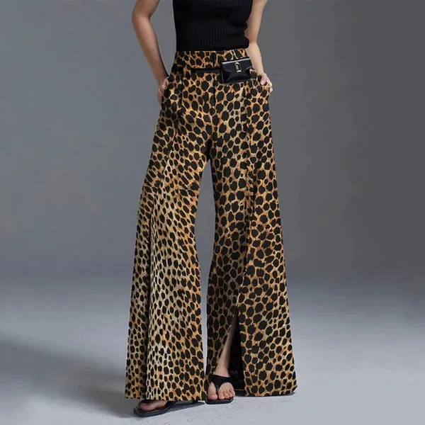 Revlin Wide-Leg Pants styled look – split-front detail and wide-leg drape