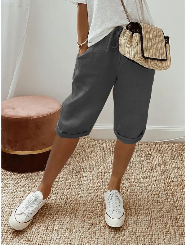 Full look of the Brinley Women's Capri Pants styled for summer