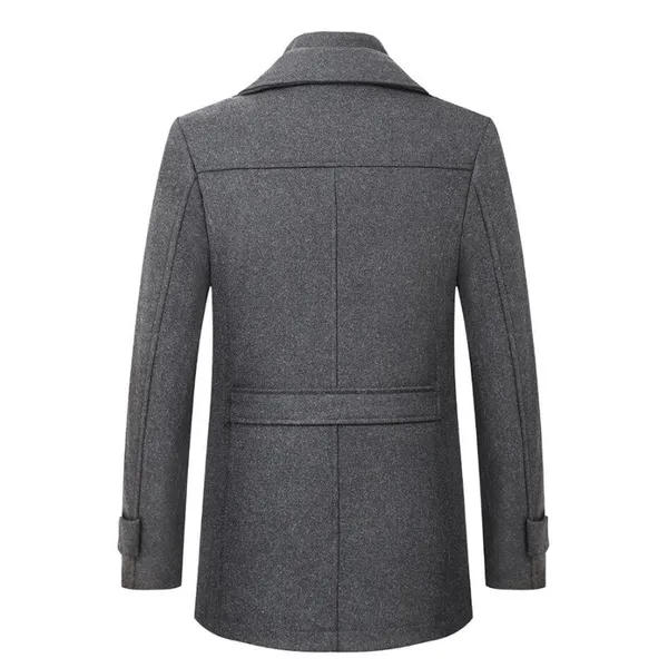 Ezven Jacket close-up – wool blend texture and collar detail