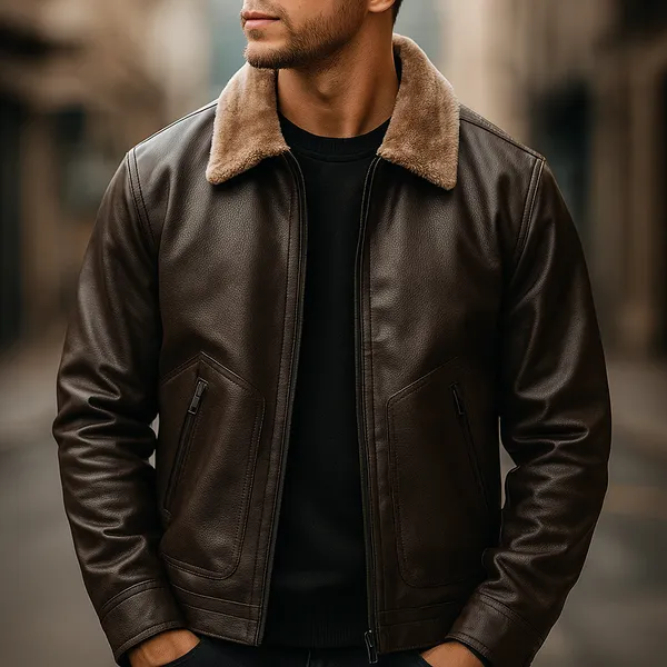Elion Leather Jacket – Detail Shot