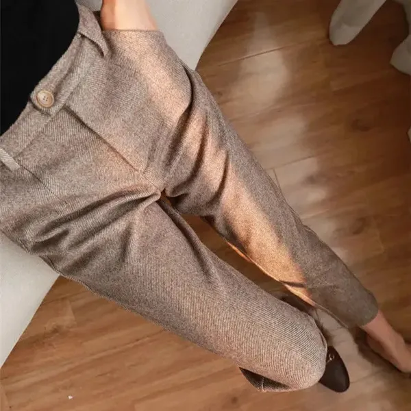 Jack Wool Trousers side detail and fit