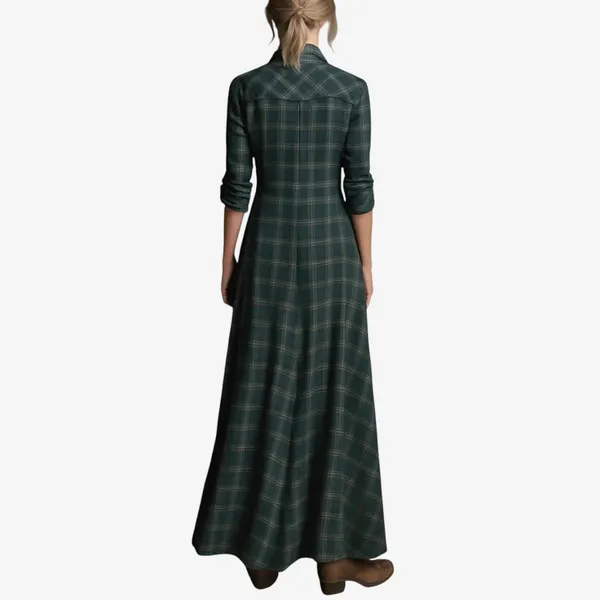 Elara Flowing Maxi Dress side drape detail