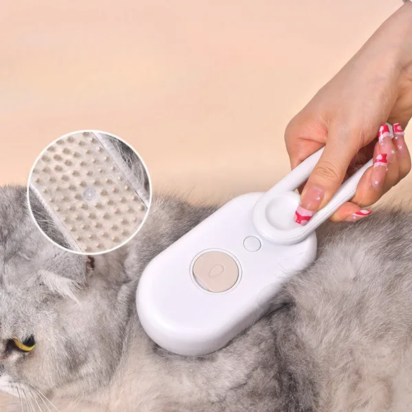 Escova para pets com dentes arredondados e macios