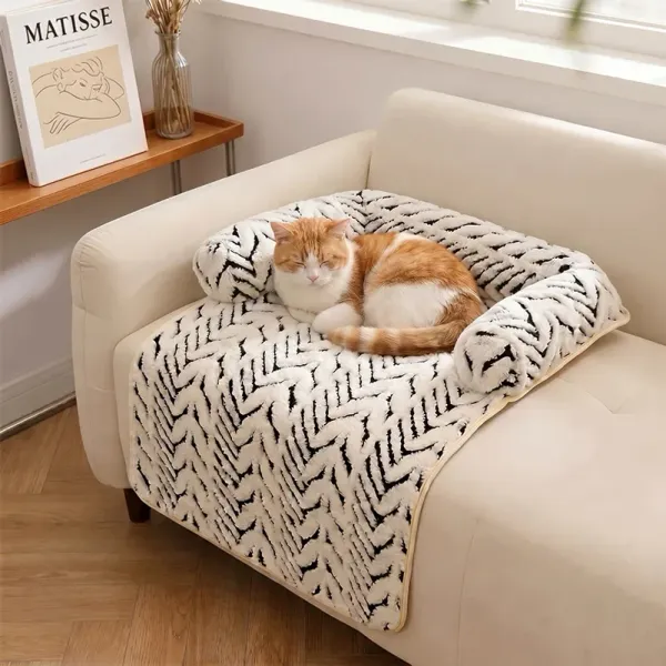 Detalhe das almofadas laterais da cama pet