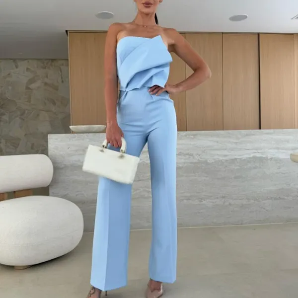 Macacão feminino perna larga - look completo