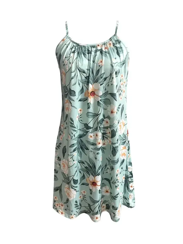 Roupa casual elegante feminina floral para férias de verão