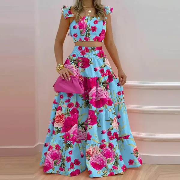 Conjunto feminino saia e cinto cintura detalhe