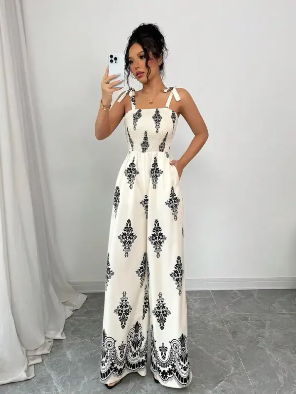 Macacão Boho Perna Larga - look completo, estilo resort chic