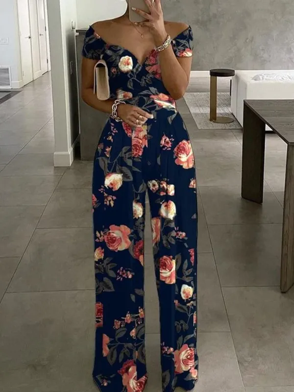 Macacão floral feminino look completo casual elegante