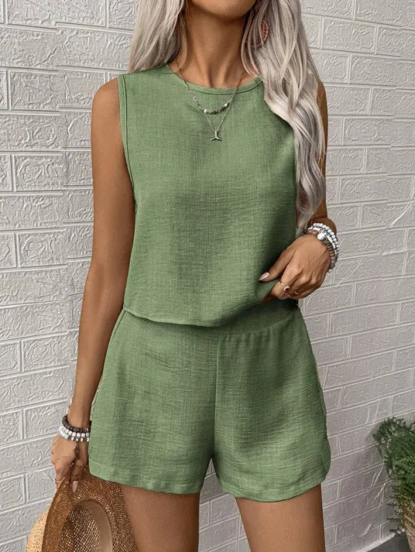 Conjunto feminino casual elegante - lateral e detalhes