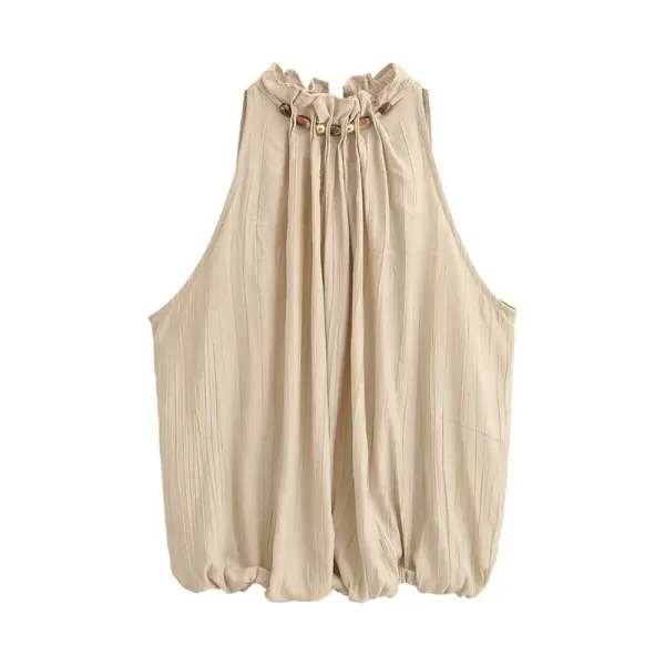 Look sofisticado feminino — conjunto cáqui calça lanterninha