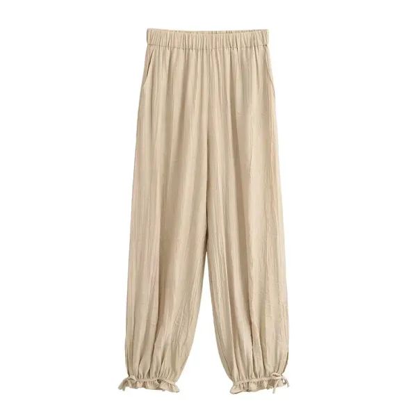 Moda feminina casual chique — conjunto colete e calça cáqui